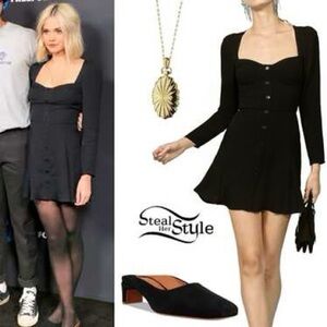 Reformation - Black Milla mini dress - size 4